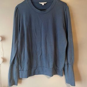 blue, fuzzy long sleeve